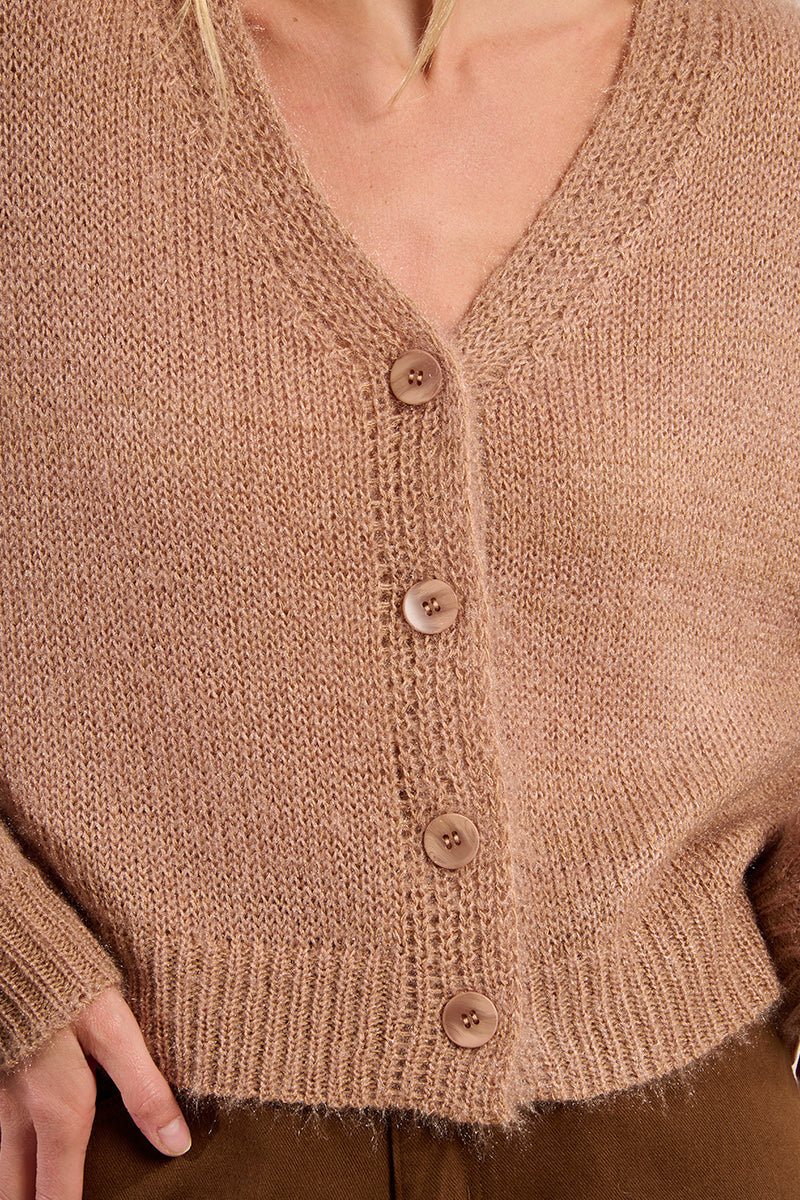 Camel Knit Cardigan