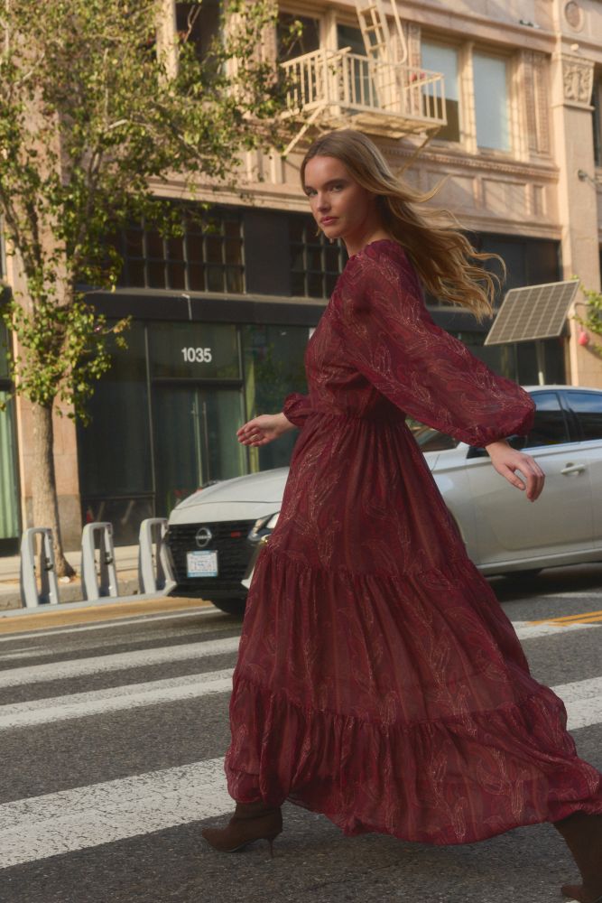 Alessandra Paisley Maxi Dress