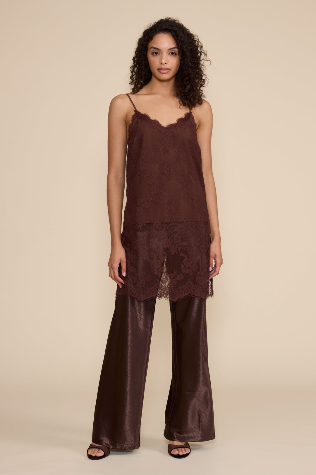 Gabrielle Lace Overlay Camisole Top