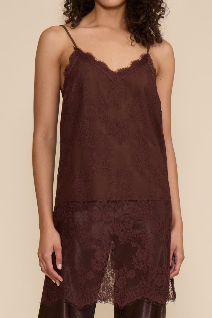 Gabrielle Lace Overlay Camisole Top