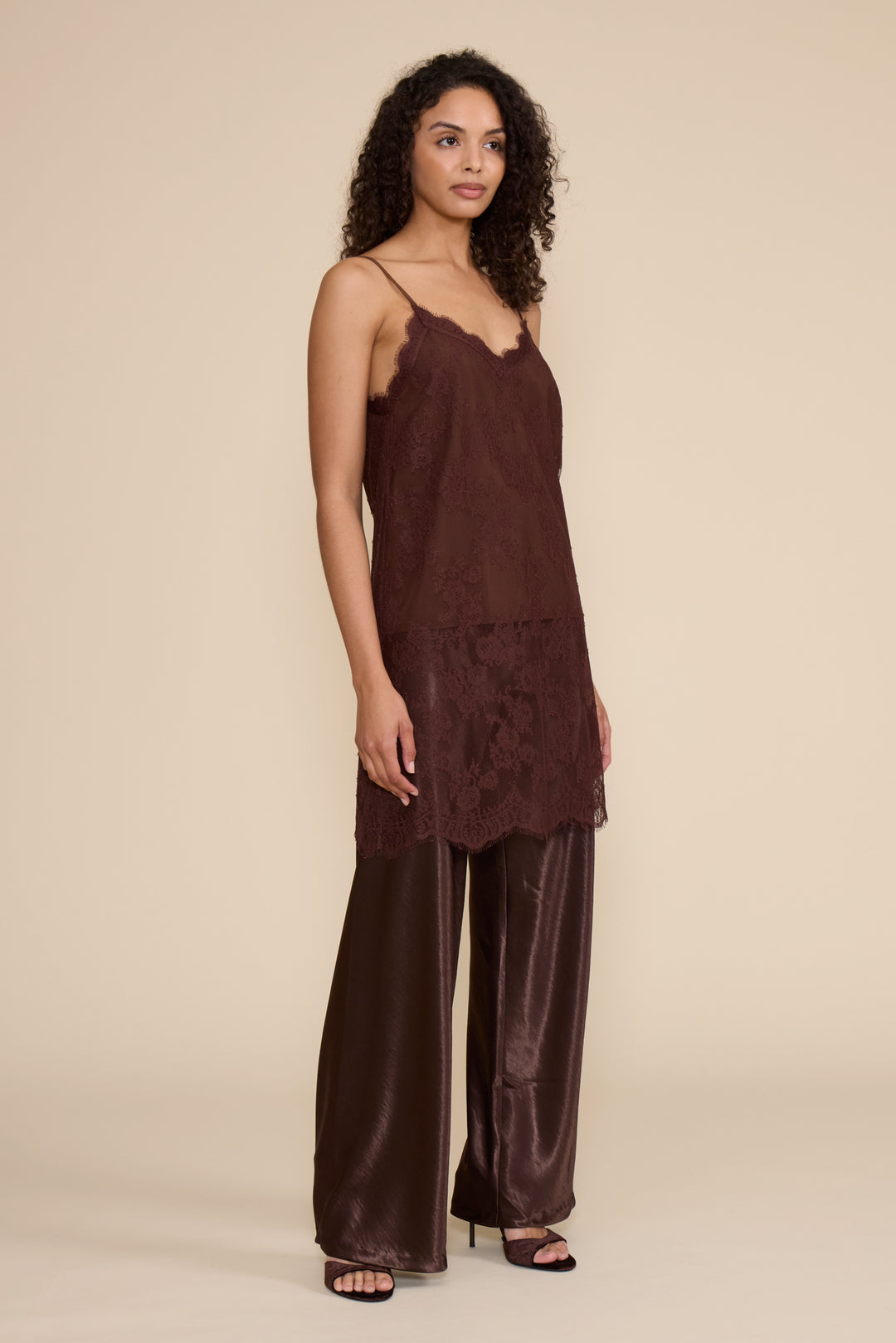 Gabrielle Lace Overlay Camisole Top