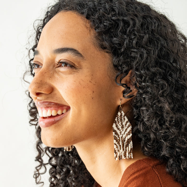 Delilah Beaded Fringe Earring
