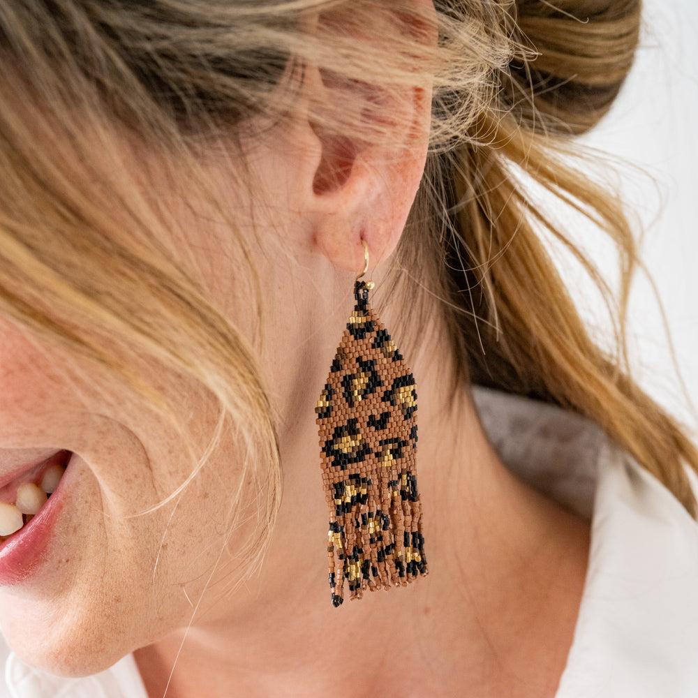 Delilah Beaded Fringe Earring