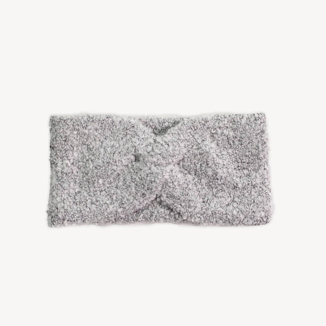 Gray textured headband on a white background