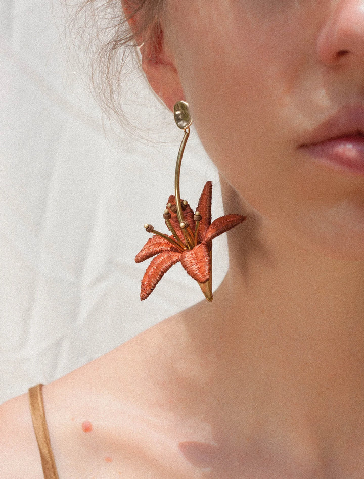 Lilium Lily Flower Earrings