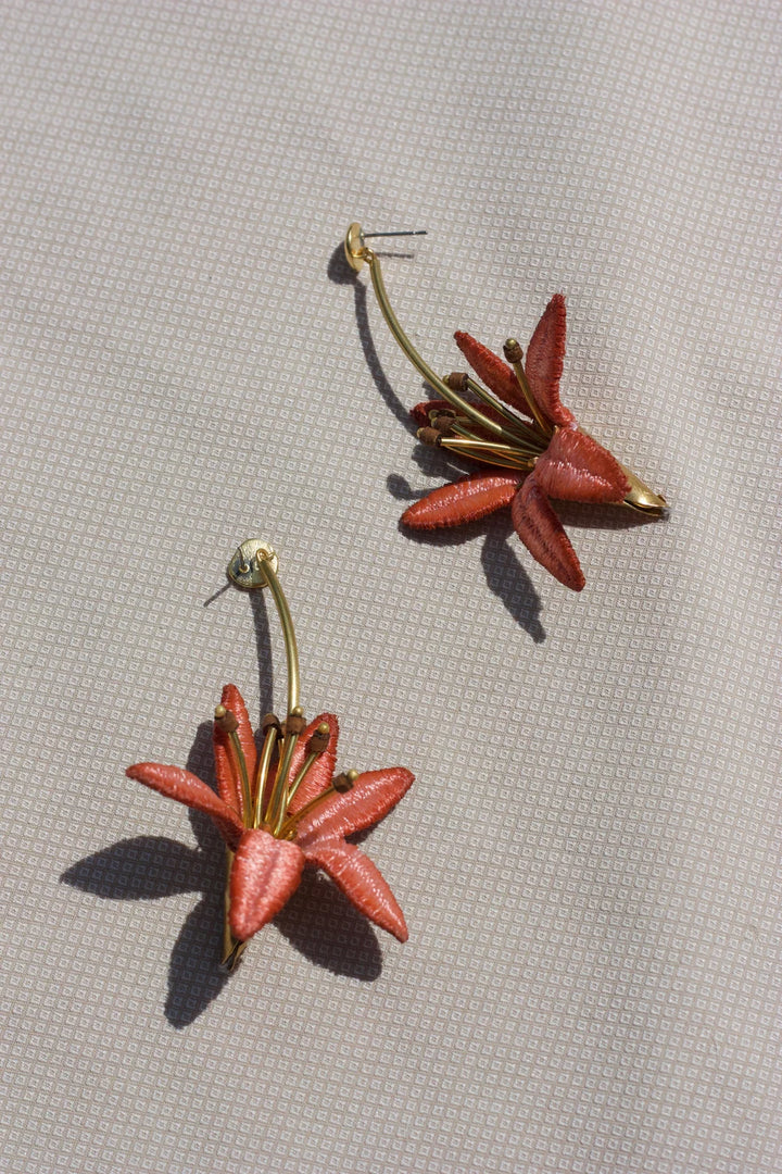 Lilium Lily Flower Earrings