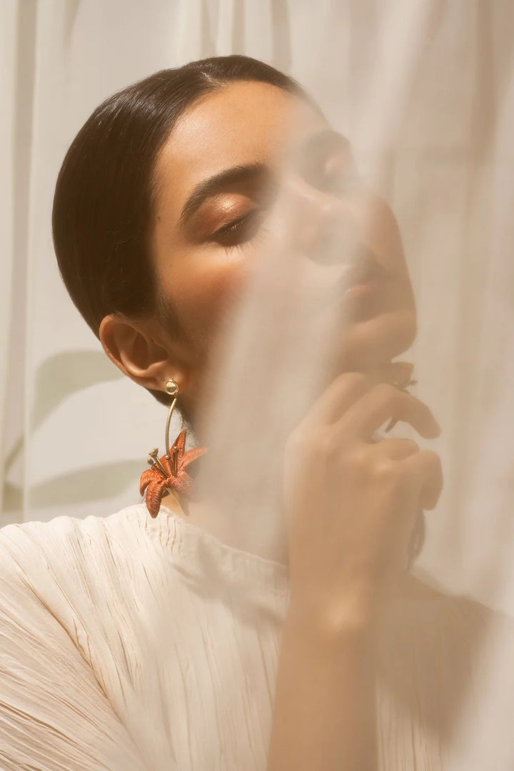 Lilium Lily Flower Earrings