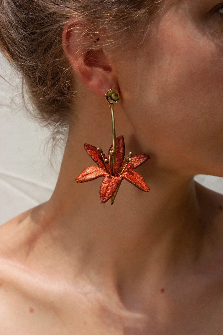 Lilium Lily Flower Earrings