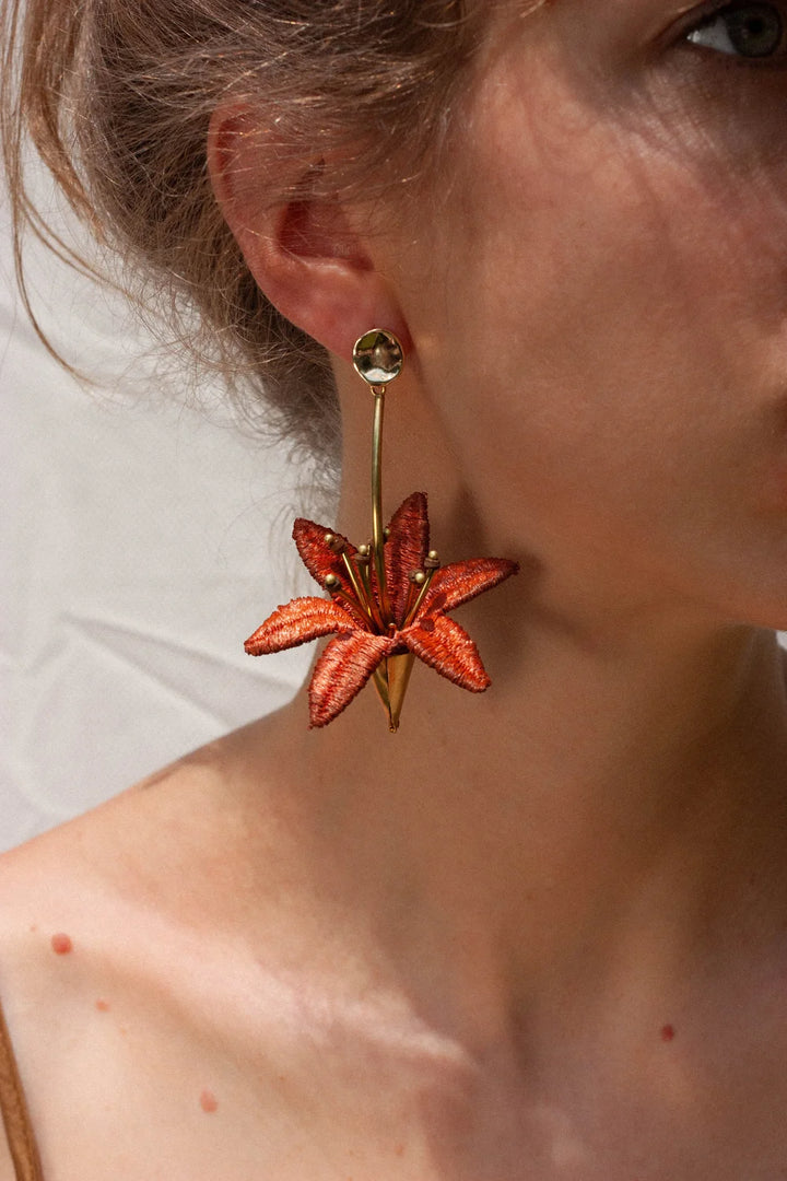 Lilium Lily Flower Earrings