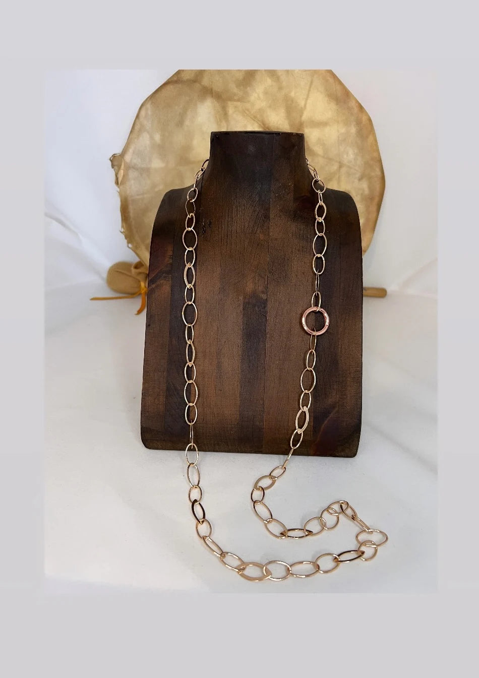 Lofttan Lily Chain Necklace featuring delicate interlinked chain design in silver  and rose gold finish, ideal for elegant everyday wear