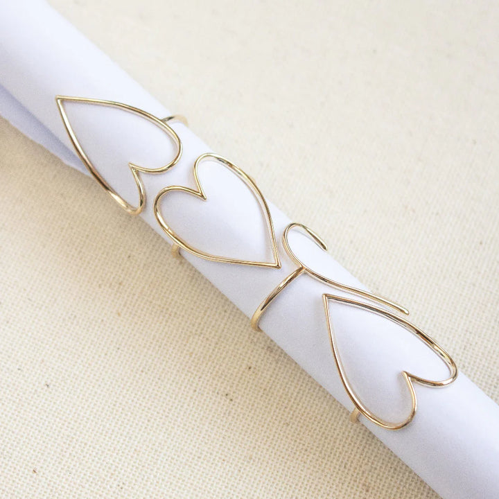 women's gold plated heart shape ring