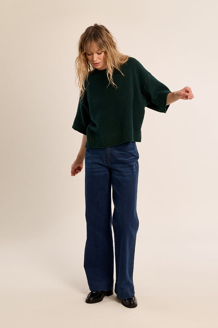Mallard Green Knit Pullover Sweater