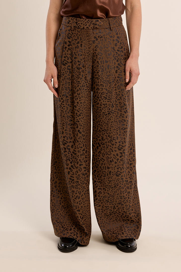 Leopard Wide Leg Trouser Pant
