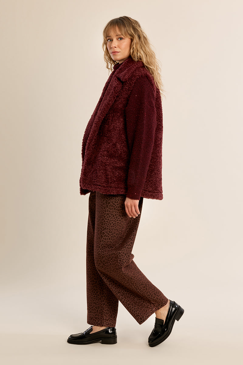 Bordeau Teddy Vest
