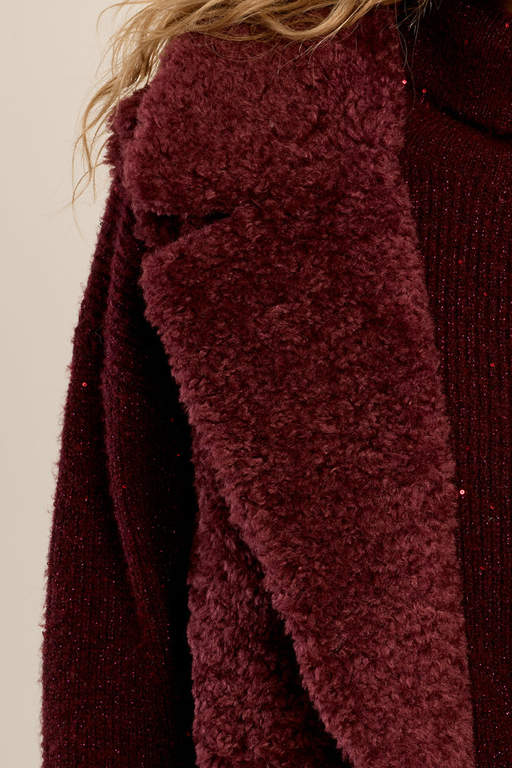 Bordeau Teddy Vest