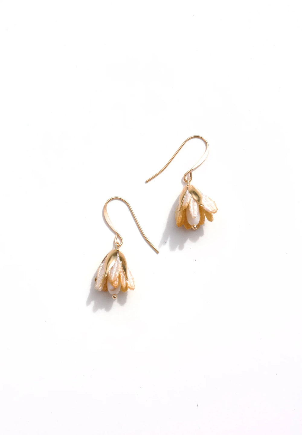 Ilk Jewelry Malli Jasmine Flower Earring featuring delicate jasmine flower design in vintage lace and  in lightweight metal for elegant wear