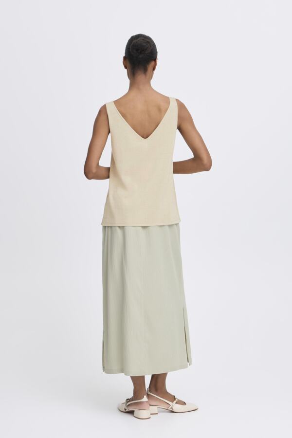 Metallic beige v neck camisole 