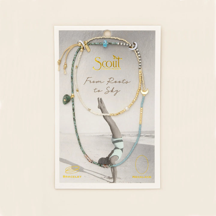 Mixed Media Beaded Bracelet/ Necklace