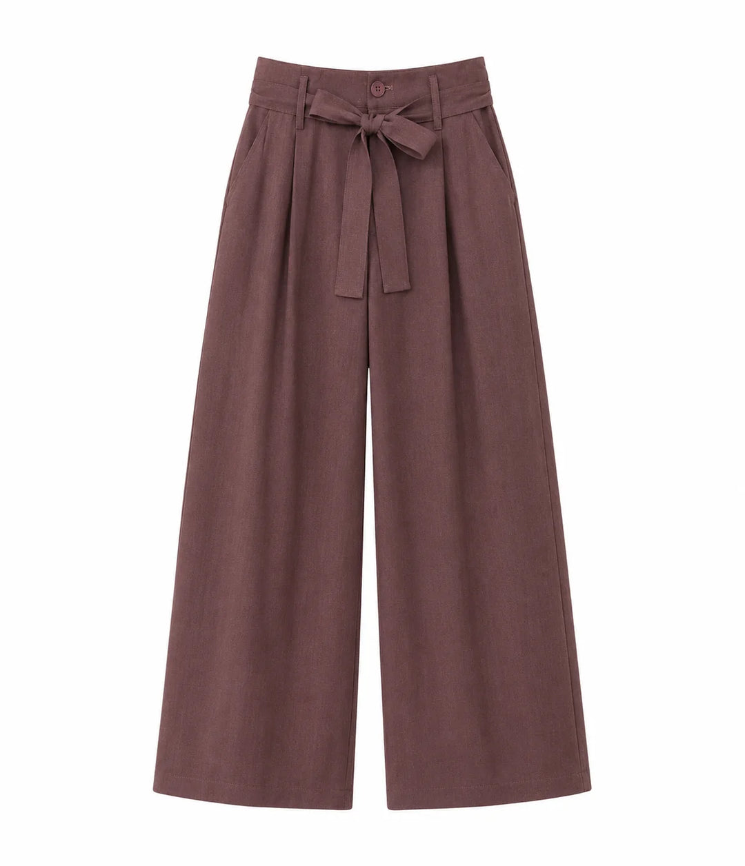 NKN Nekane Ovidi mauve trouser pant with a relaxed fit and lightweight fabric, shown on a model against a neutral background.