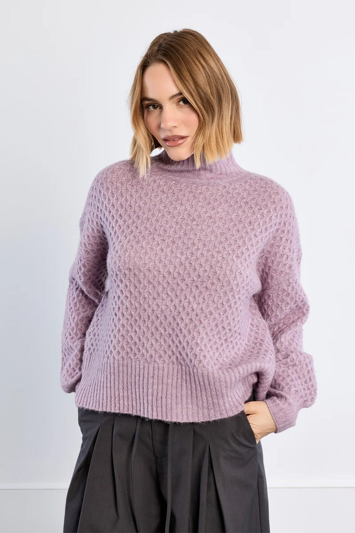 Oh My Mauve Slip Neck Knit Sweater