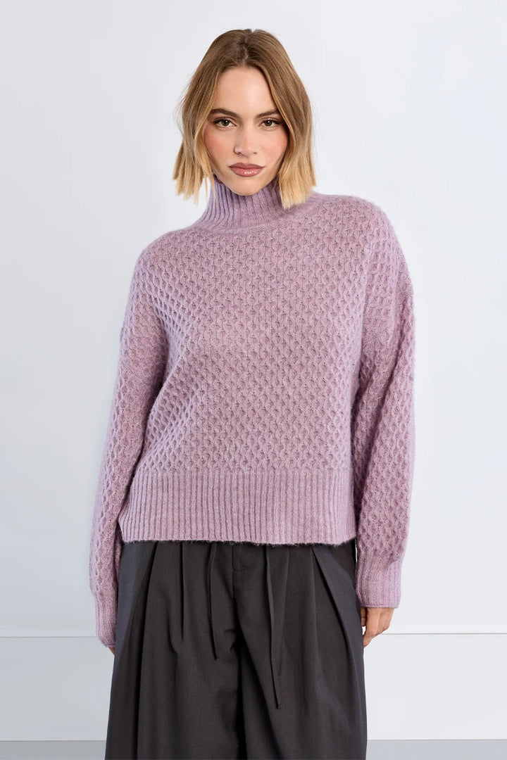 Oh My Mauve Slip Neck Knit Sweater