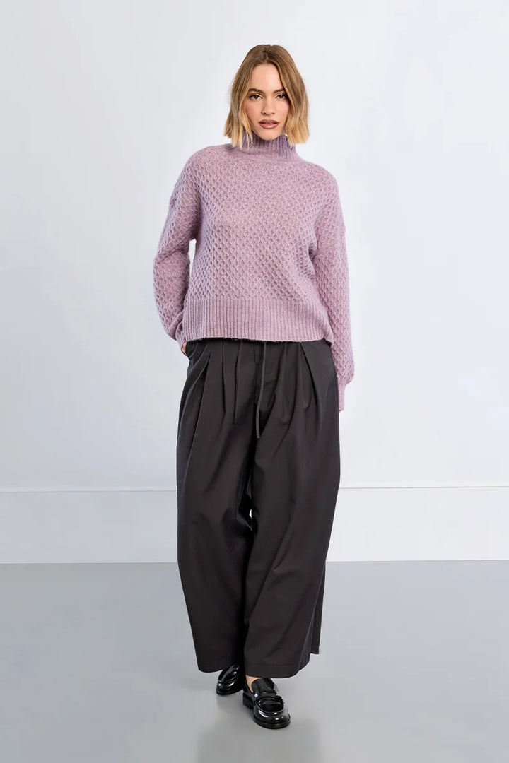 Oh My Mauve Slip Neck Knit Sweater