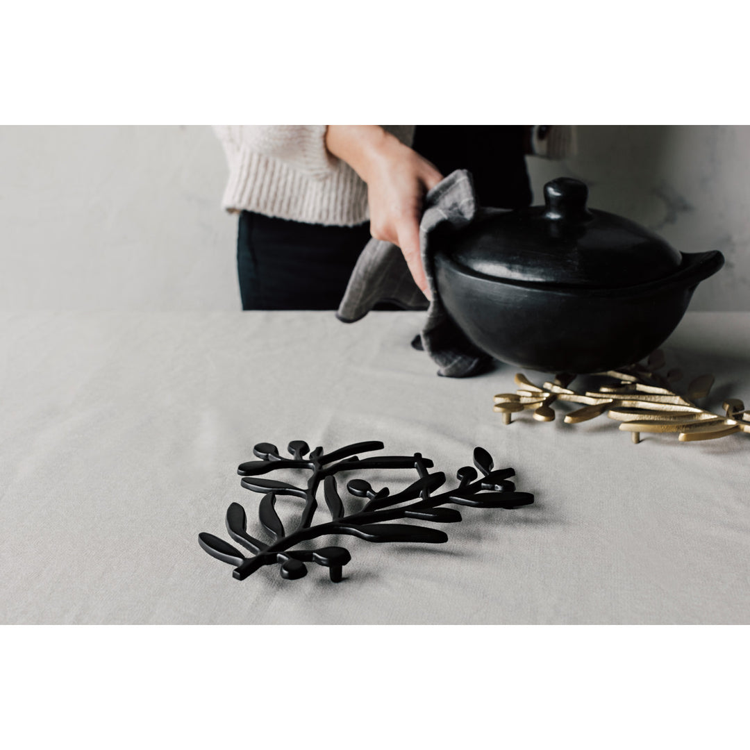 Olive Branch Metal Trivet
