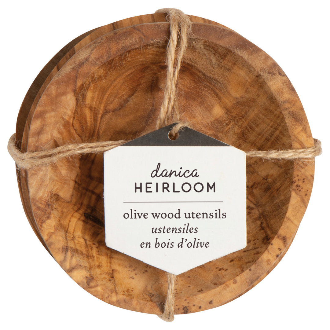 Olive Wood Pinch Bowl Set