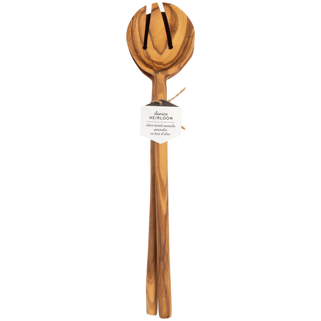 Olive Wood Salad Server Set
