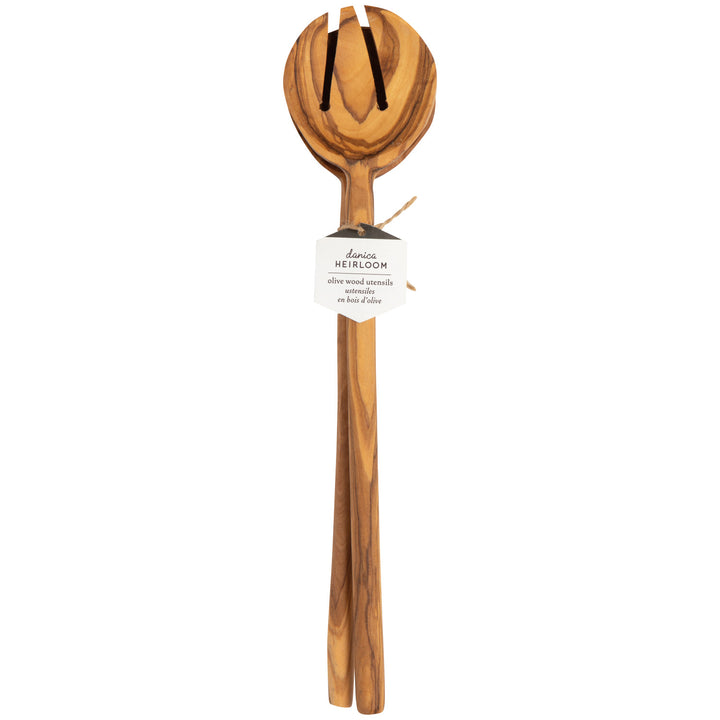 Olive Wood Salad Server Set