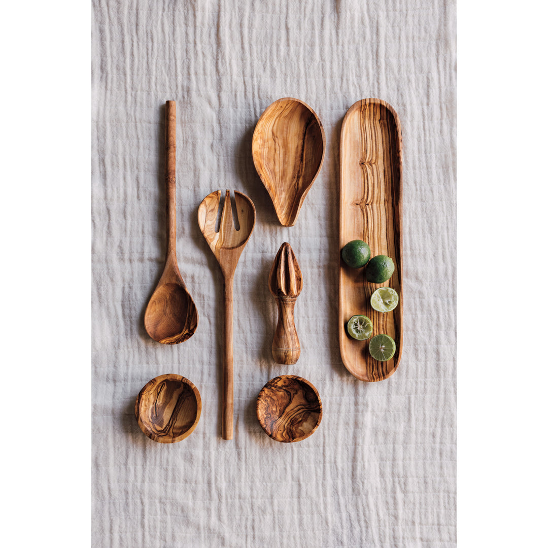 Olive Wood Salad Server Set