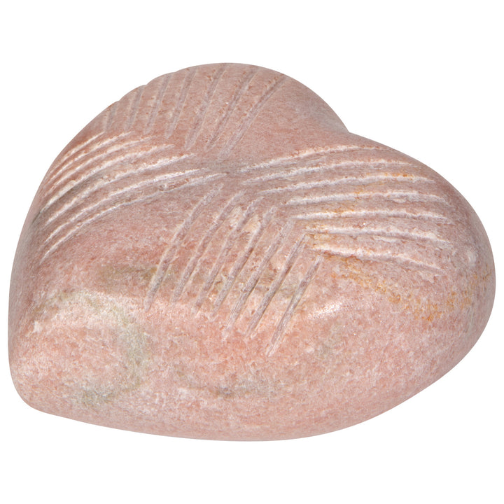 Decorative marble heart ornament by Danica, featuring a smooth, polished finish and intricate marble veining for elegant home decor.