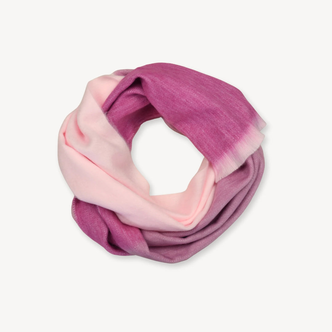 Pink and purple scarf on a white background