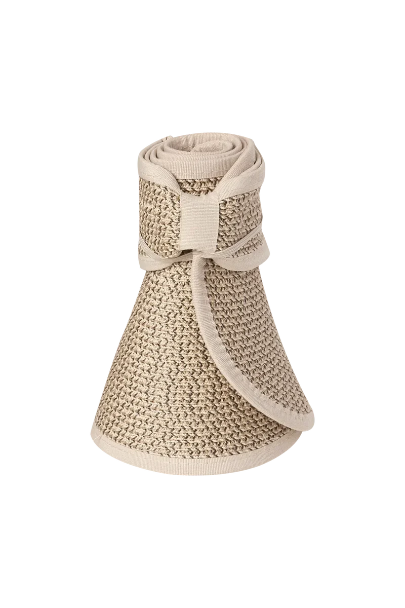 Kooringal Poolside Roll-Up Visor Hat in lightweight fabric with a wide brim for sun protection, perfect for outdoor poolside wear.