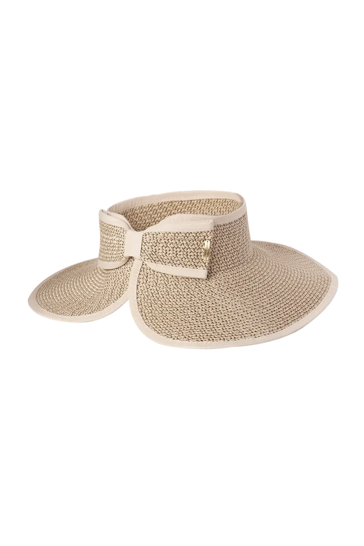 Kooringal Poolside Roll-Up Visor Hat, a sun hat with a wide brim and adjustable band for outdoor sun protection.
