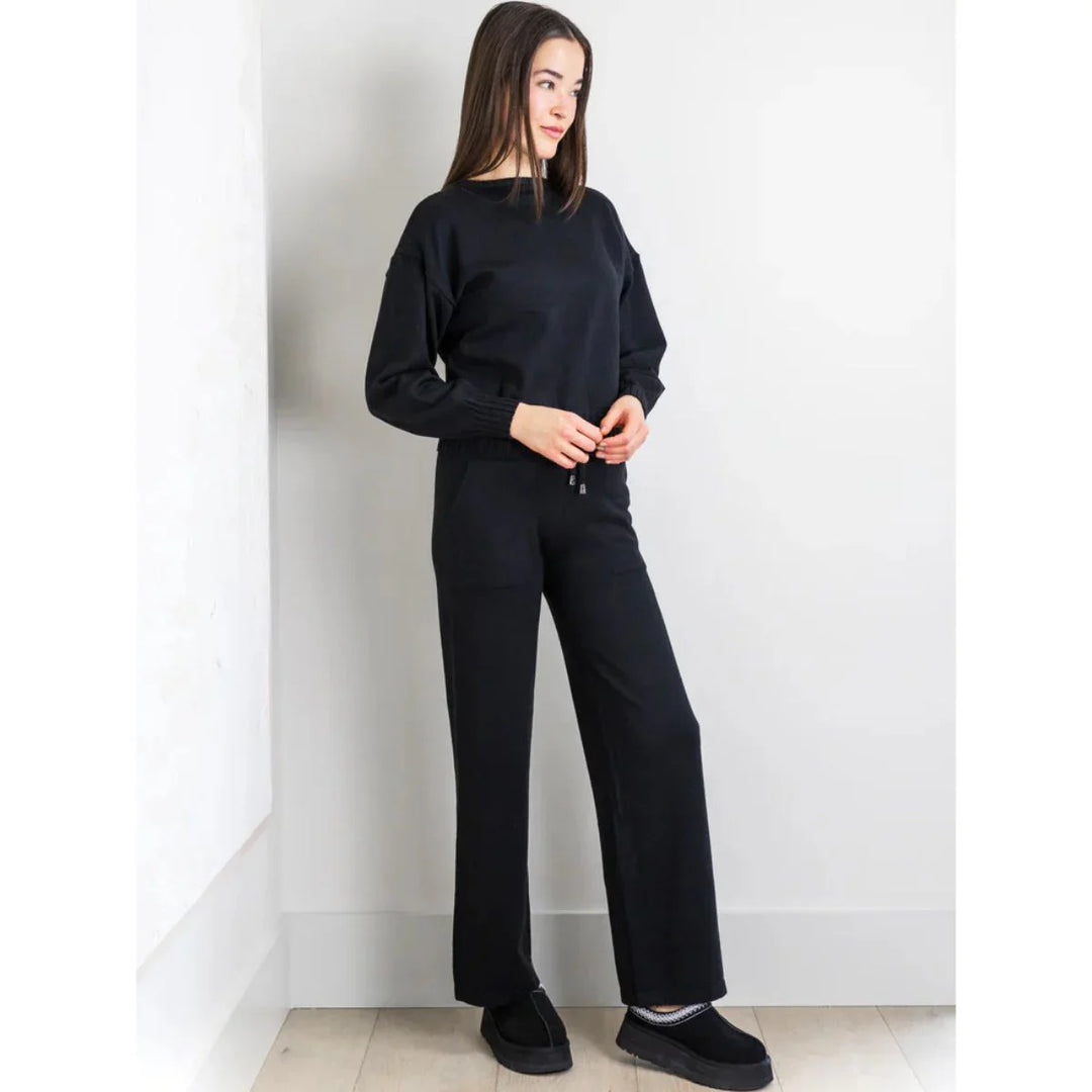 ivory knit pant and sweater set