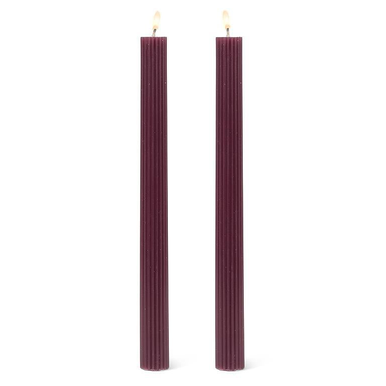 Ridged Taper Candle Set