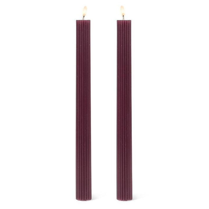 Ridged Taper Candle Set