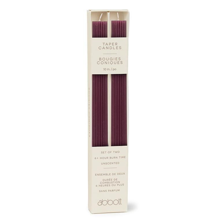 Ridged Taper Candle Set