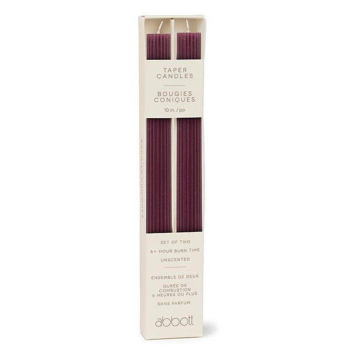 Ridged Taper Candle Set
