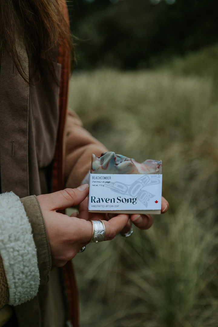 RavenSong Soap & Candle Beachcomber Artisan Hand Soap with citrus and peppercorn scent.