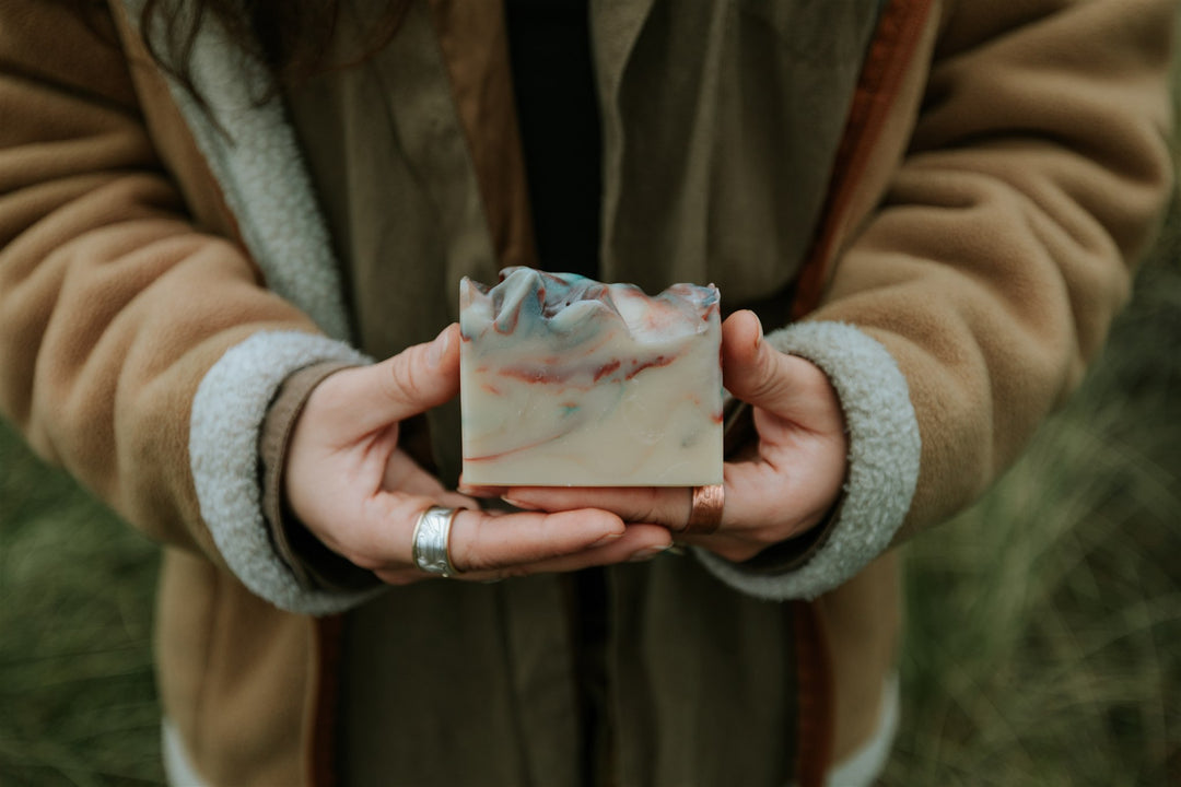 RavenSong Soap & Candle Beachcomber Artisan Hand Soap with citrus and peppercorn scent.