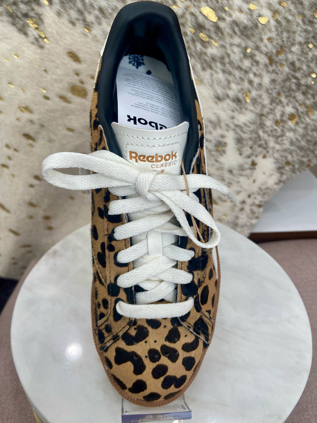 Club C Grounds UK Tennis Sneaker Cheetah/ Chalk