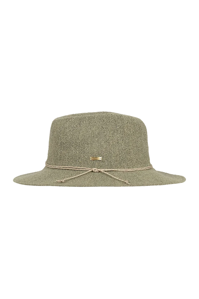 Kooringal Sadie Safari Sun Hat with wide brim and neutral fabric, designed for sun protection and outdoor style.
