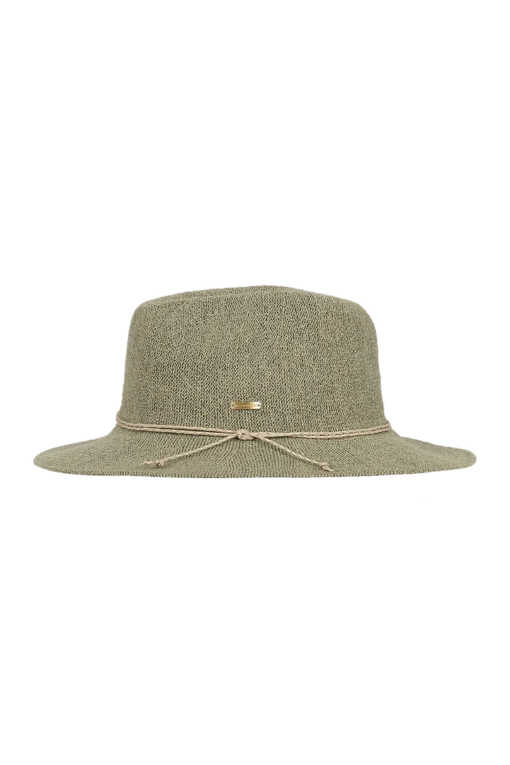 Kooringal Sadie Safari Sun Hat with wide brim and neutral fabric, designed for sun protection and outdoor style.