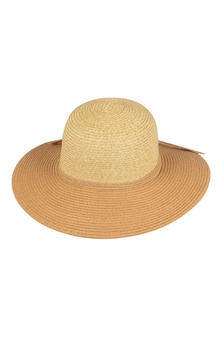 Kooringal Santa Cruz wide brim sun hat with a woven straw design and a wide brim for sun protection.