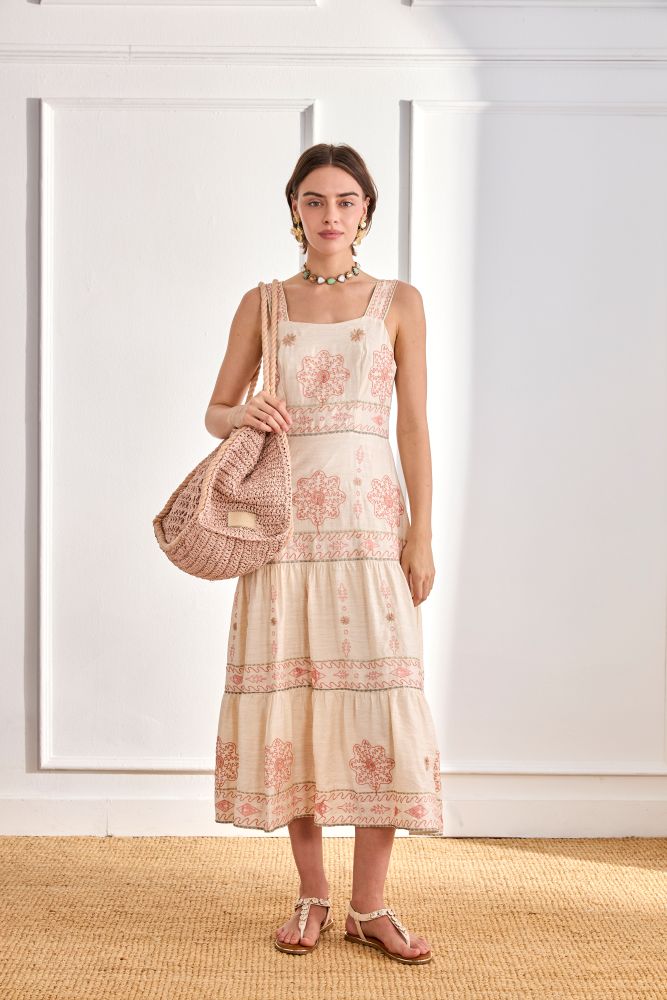 Satia Embroidered Maxi Dress