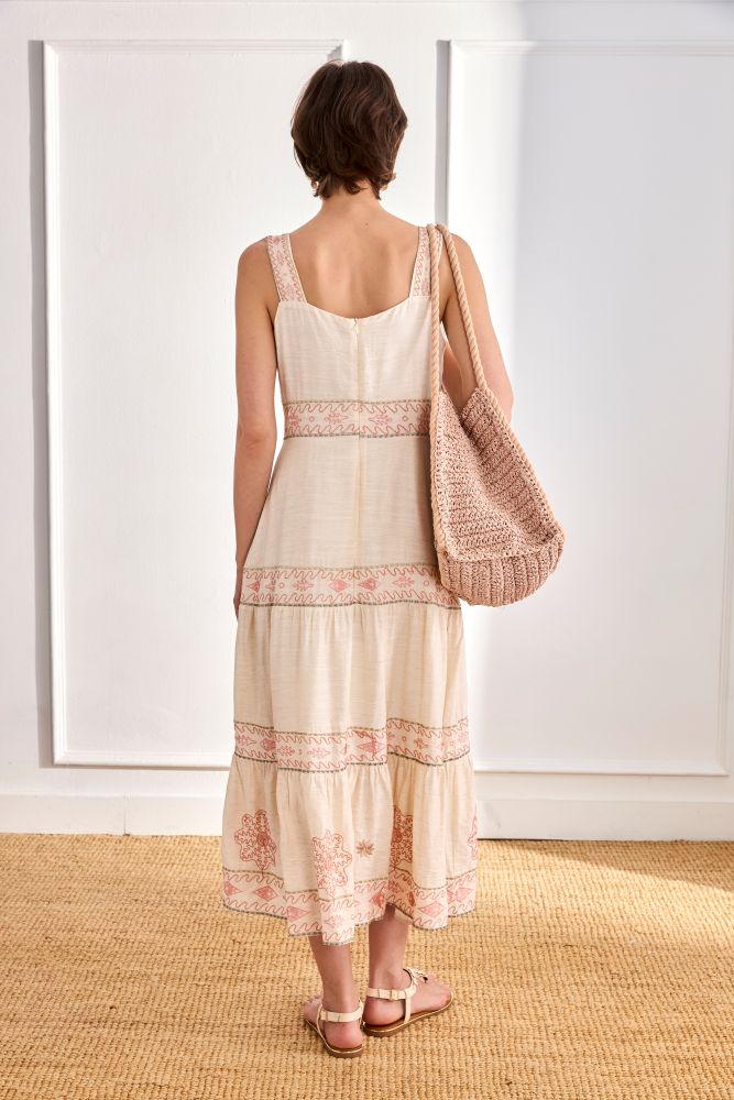 Satia Embroidered Maxi Dress