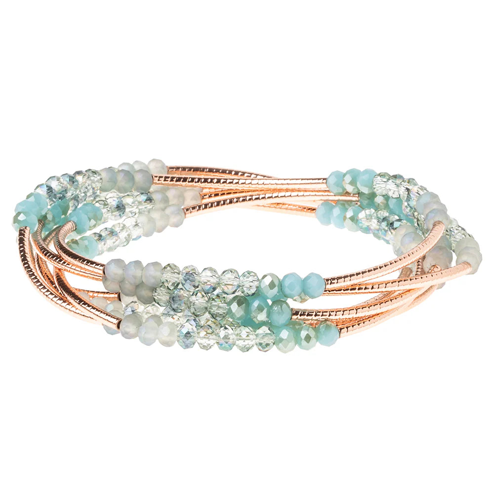 Scout Curated Wears Neptune Rose Gold Wrap Bracelet featuring a stylish, layered design with adjustable fit and elegant finish.