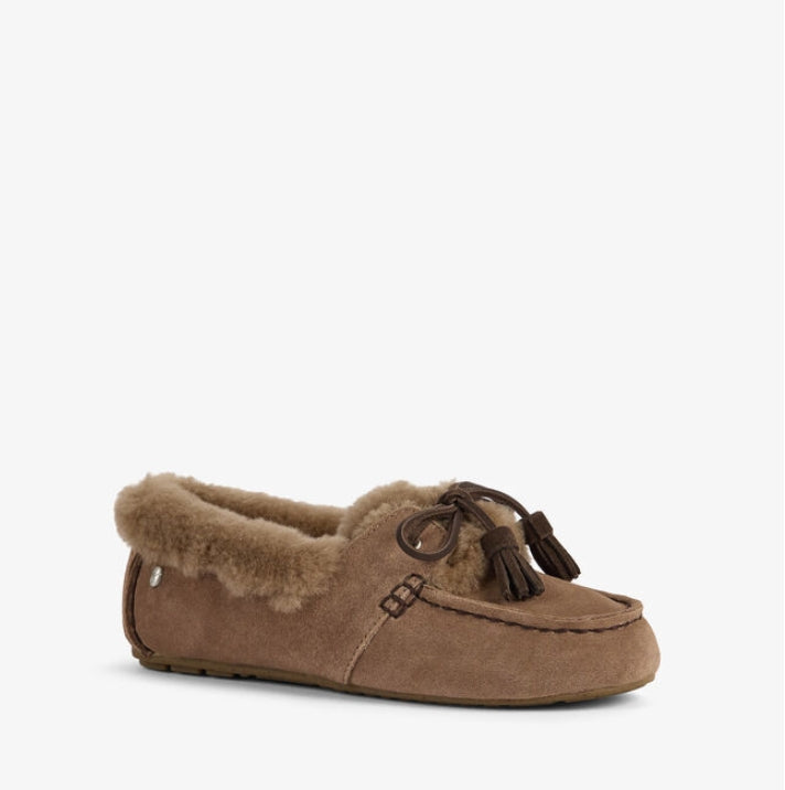 Martina Mule Sheep Skin Slipper- Mushroom